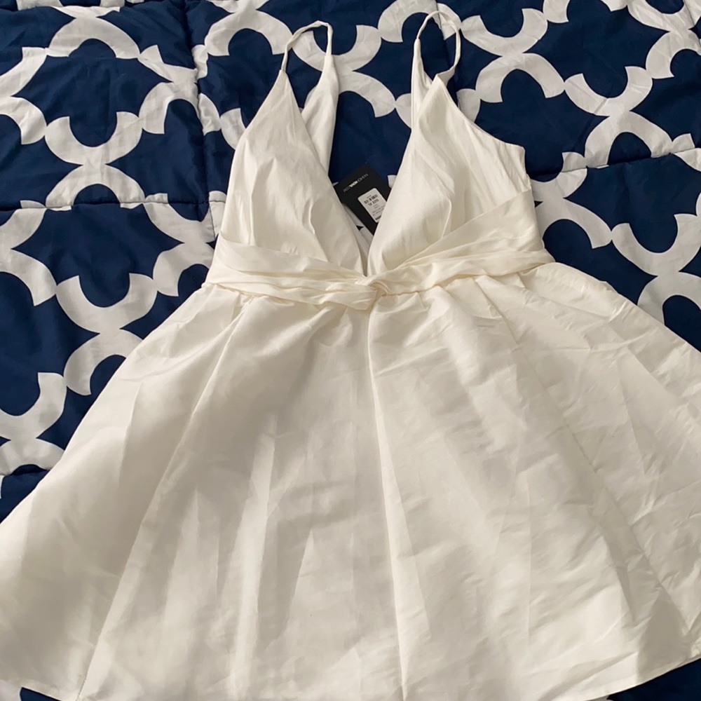 White Flared Mini Dress